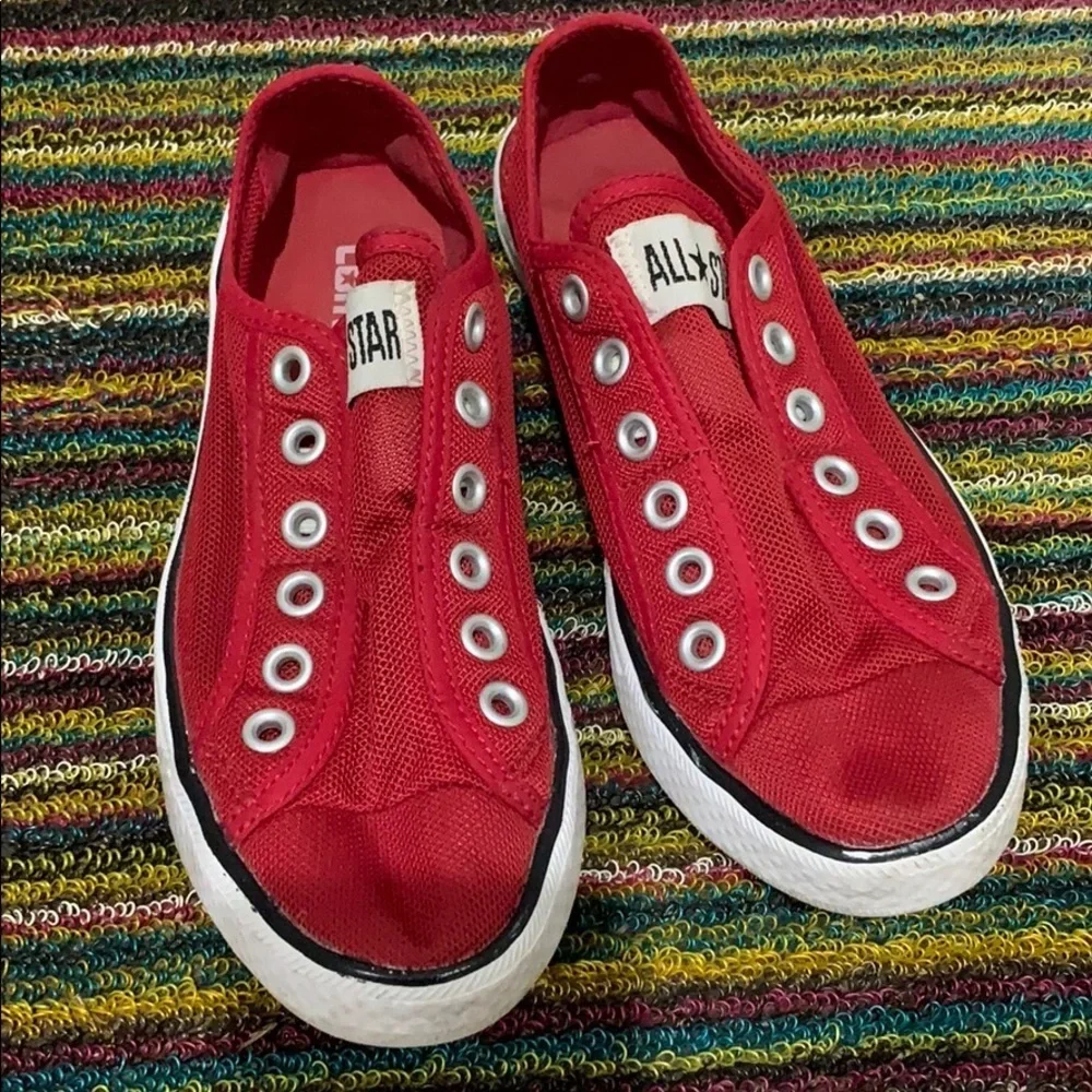 Converse Chuck It Red Mesh Slip on sneakers size 6 - Picture 2 of 8